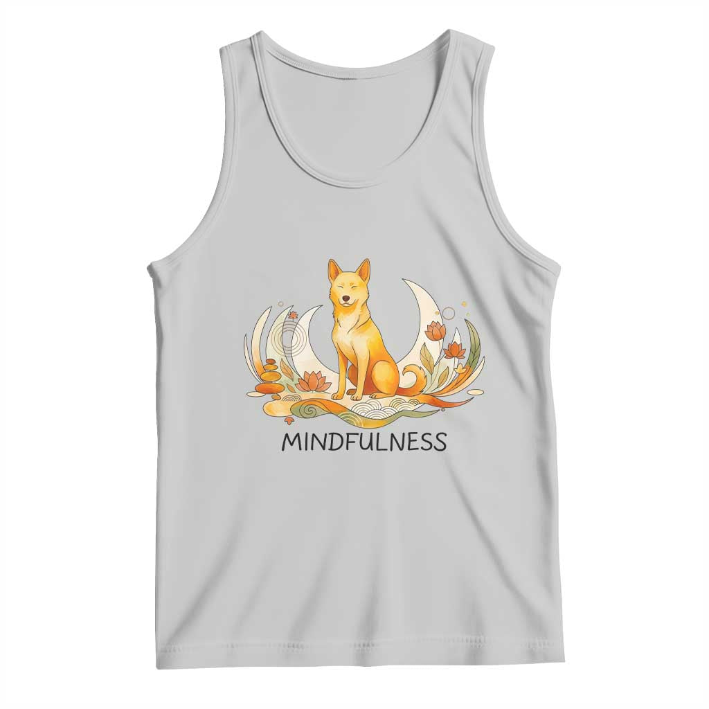 Mindful Aloka the Dog Mindfulness Tank Top Zen Lotus Spiritual Calm