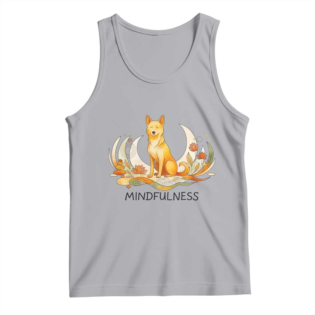 Mindful Aloka the Dog Mindfulness Tank Top Zen Lotus Spiritual Calm