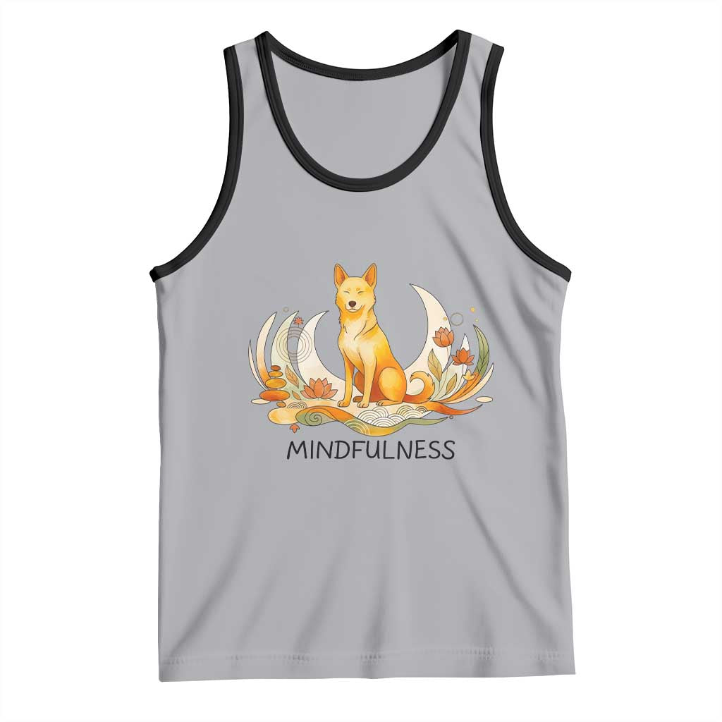 Mindful Aloka the Dog Mindfulness Tank Top Zen Lotus Spiritual Calm