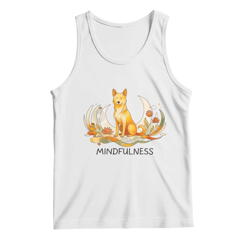 Mindful Aloka the Dog Mindfulness Tank Top Zen Lotus Spiritual Calm