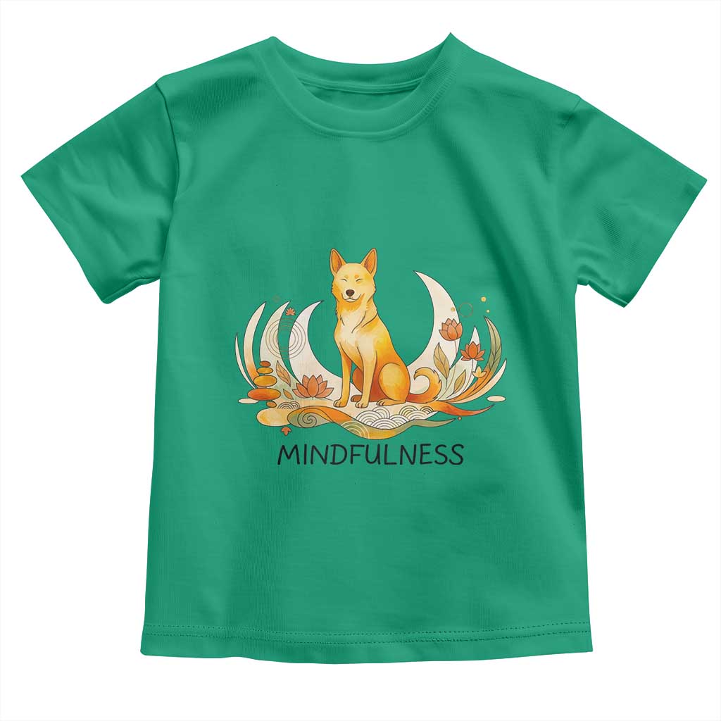 Mindful Aloka the Dog Mindfulness Toddler T Shirt Zen Lotus Spiritual Calm