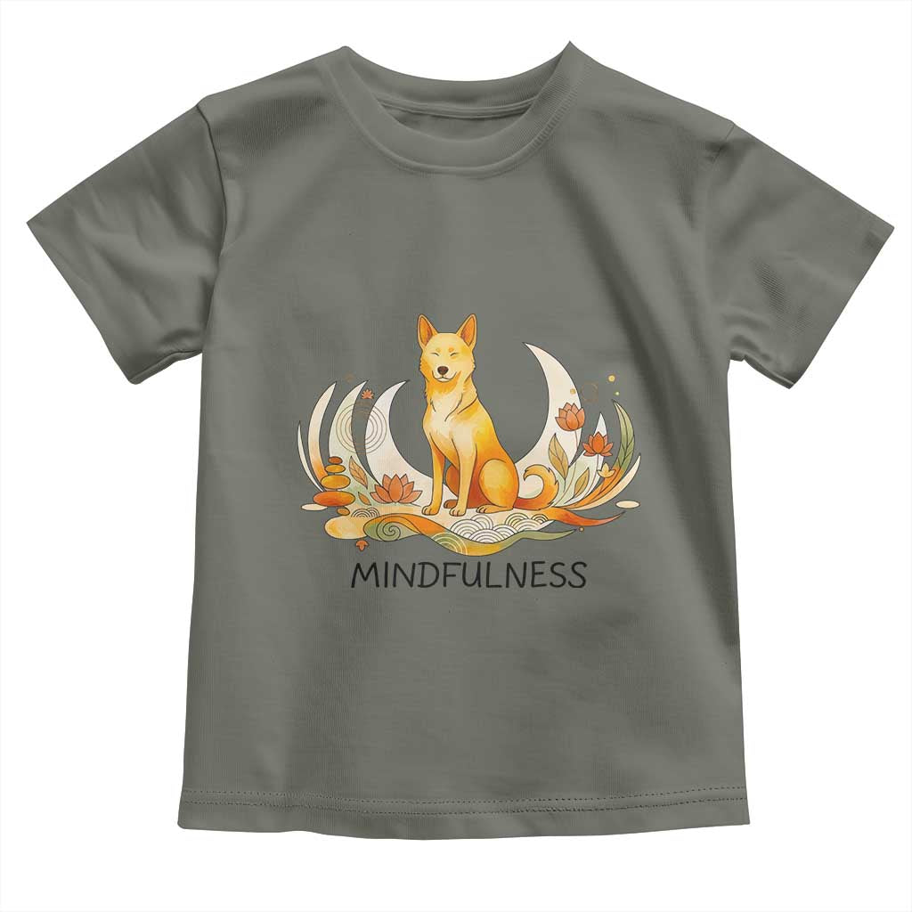 Mindful Aloka the Dog Mindfulness Toddler T Shirt Zen Lotus Spiritual Calm