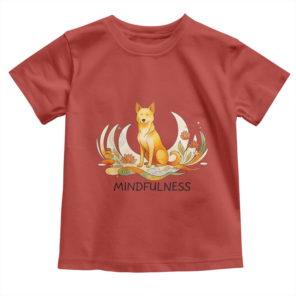 Mindful Aloka the Dog Mindfulness Toddler T Shirt Zen Lotus Spiritual Calm