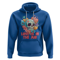 Floral Skull Hoodie Funny Love In The Air Floral Skull Anti Valentines Day - Wonder Print Shop