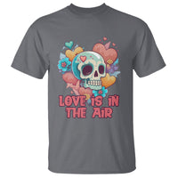 Floral Skull T Shirt Funny Love In The Air Floral Skull Anti Valentines Day - Wonder Print Shop