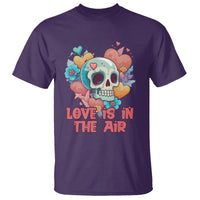 Floral Skull T Shirt Funny Love In The Air Floral Skull Anti Valentines Day - Wonder Print Shop