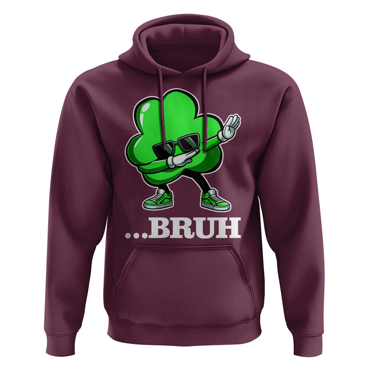 Funny Dabbing Shamrock Hoodie Bruh St. Patrick's Day