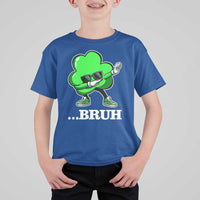 Funny Dabbing Shamrock T Shirt For Kid Bruh St. Patrick's Day
