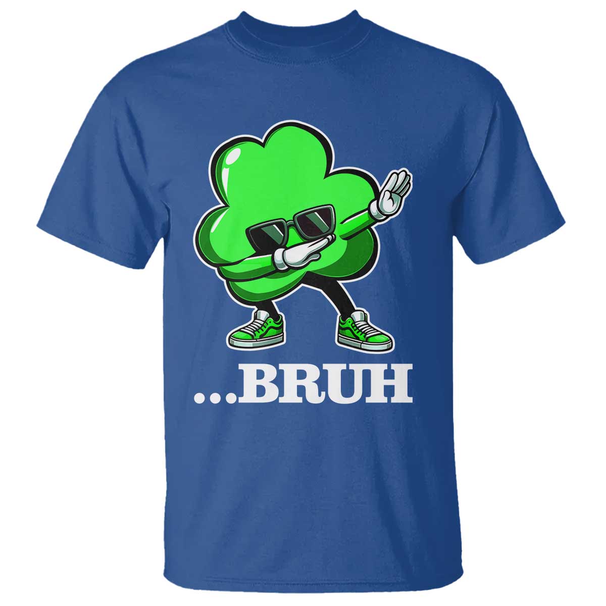 Funny Dabbing Shamrock T Shirt Bruh St. Patrick's Day
