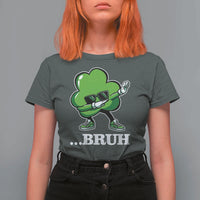 Funny Dabbing Shamrock T Shirt For Women Bruh St. Patrick's Day