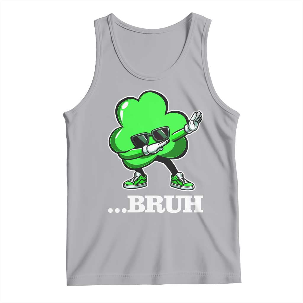 Funny Dabbing Shamrock Tank Top Bruh St. Patrick's Day