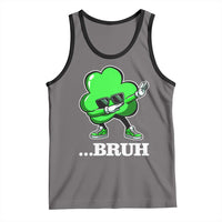 Funny Dabbing Shamrock Tank Top Bruh St. Patrick's Day