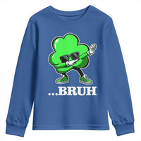 Funny Dabbing Shamrock Youth Sweatshirt Bruh St. Patrick's Day