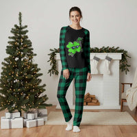Funny Basketball Shamrock Plaid Pajama Set Dunking Sports Player St. Patrick's Day - Wonder Print Shop