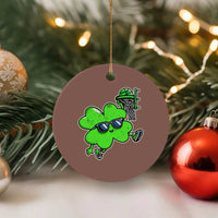 Funny Basketball Shamrock Ceramic Ornament Dunking Sports Player St. Patrick's Day - Wonder Print Shop