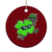 Funny Basketball Shamrock Ceramic Ornament Dunking Sports Player St. Patrick's Day - Wonder Print Shop