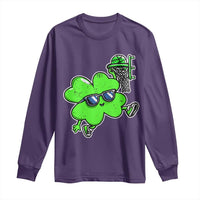 Funny Basketball Shamrock Long Sleeve Shirt Dunking Sports Player St. Patrick's Day