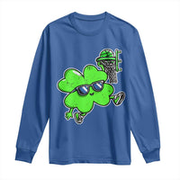 Funny Basketball Shamrock Long Sleeve Shirt Dunking Sports Player St. Patrick's Day