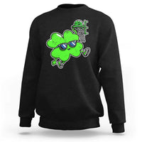 Funny Basketball Shamrock Sweatshirt Dunking Sports Player St. Patrick's Day