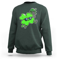 Funny Basketball Shamrock Sweatshirt Dunking Sports Player St. Patrick's Day