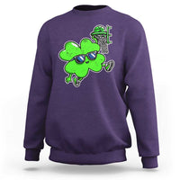 Funny Basketball Shamrock Sweatshirt Dunking Sports Player St. Patrick's Day