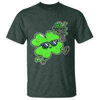 Funny Basketball Shamrock T Shirt Dunking Sports Player St. Patrick's Day