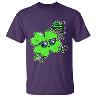 Funny Basketball Shamrock T Shirt Dunking Sports Player St. Patrick's Day