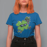 Funny Basketball Shamrock T Shirt For Women Dunking Sports Player St. Patrick's Day