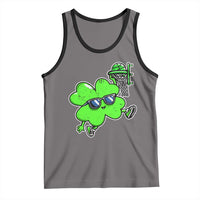 Funny Basketball Shamrock Tank Top Dunking Sports Player St. Patrick's Day