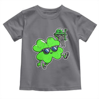 Funny Basketball Shamrock Toddler T Shirt Dunking Sports Player St. Patrick's Day