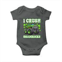 Funny St Patricks Day Monster Truck Baby Onesie I Crush Shamrocks Retro
