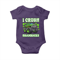 Funny St Patricks Day Monster Truck Baby Onesie I Crush Shamrocks Retro