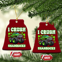 Funny St Patricks Day Monster Truck Ceramic Ornament I Crush Shamrocks Retro - Wonder Print Shop