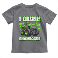 Funny St Patricks Day Monster Truck Toddler T Shirt I Crush Shamrocks Retro