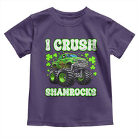 Funny St Patricks Day Monster Truck Toddler T Shirt I Crush Shamrocks Retro