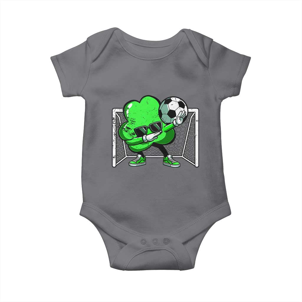 Funny Soccer Shamrock Baby Onesie Dabbing Player St. Patrick's Day