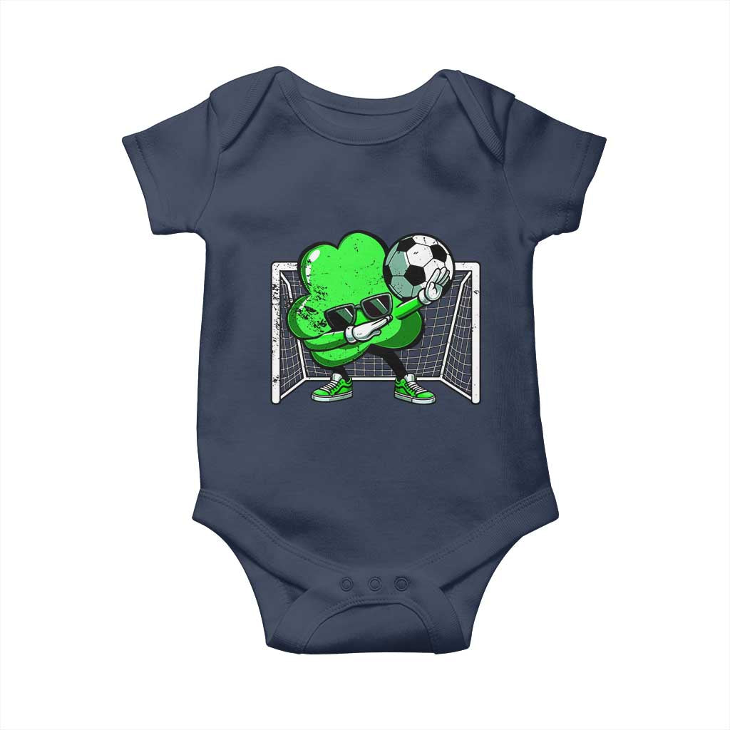 Funny Soccer Shamrock Baby Onesie Dabbing Player St. Patrick's Day
