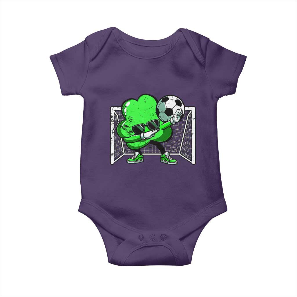Funny Soccer Shamrock Baby Onesie Dabbing Player St. Patrick's Day