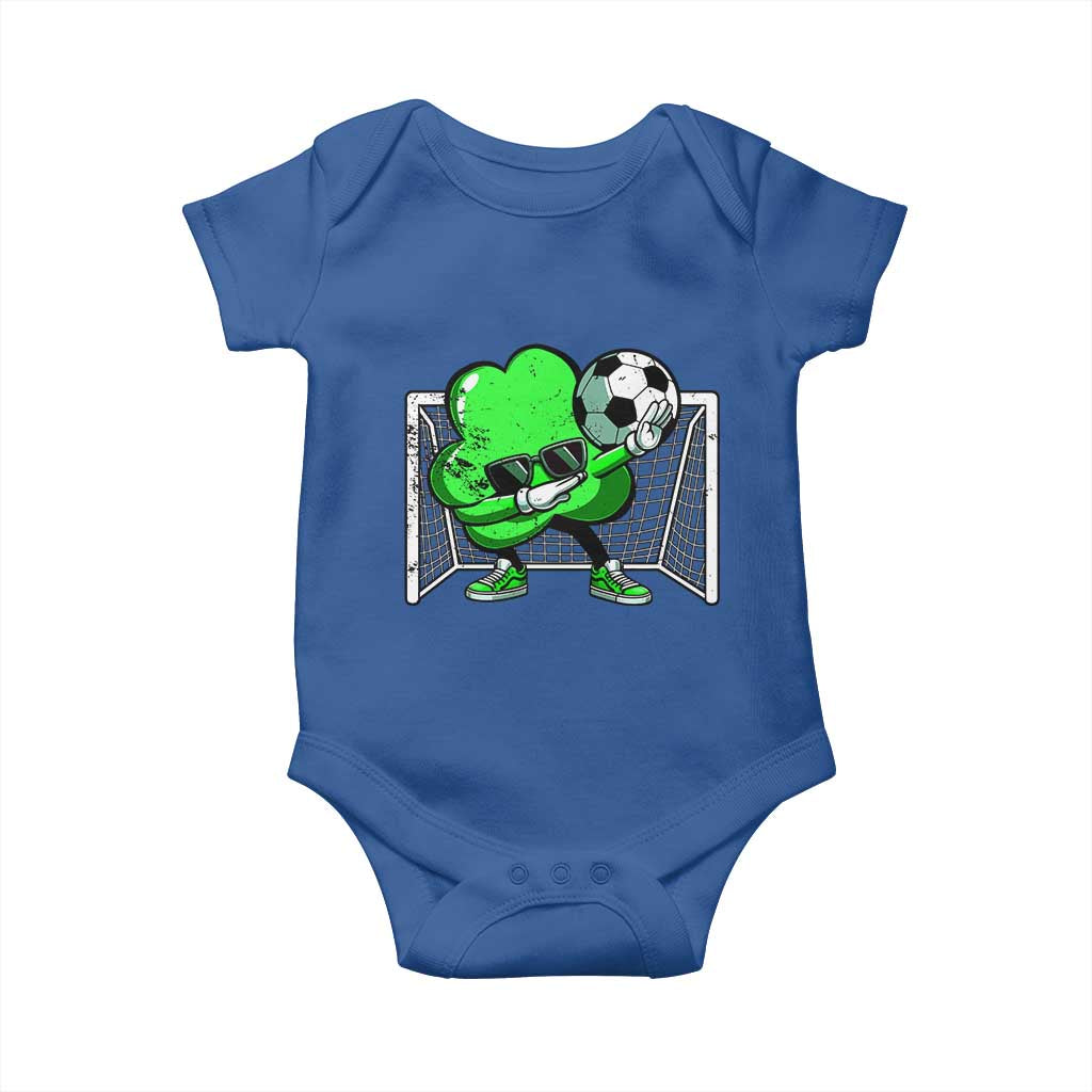 Funny Soccer Shamrock Baby Onesie Dabbing Player St. Patrick's Day