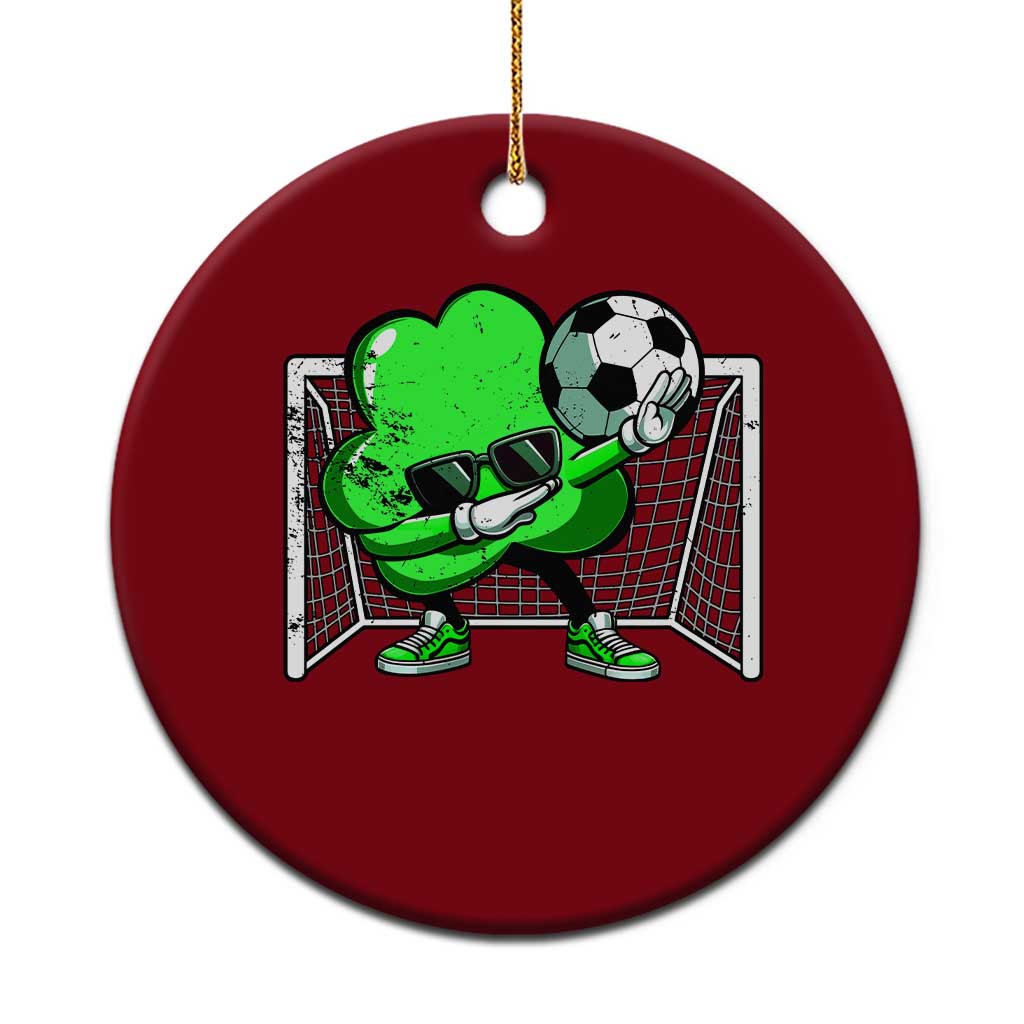 Funny Soccer Shamrock Ceramic Ornament Dabbing Player St. Patrick's Day - Wonder Print Shop