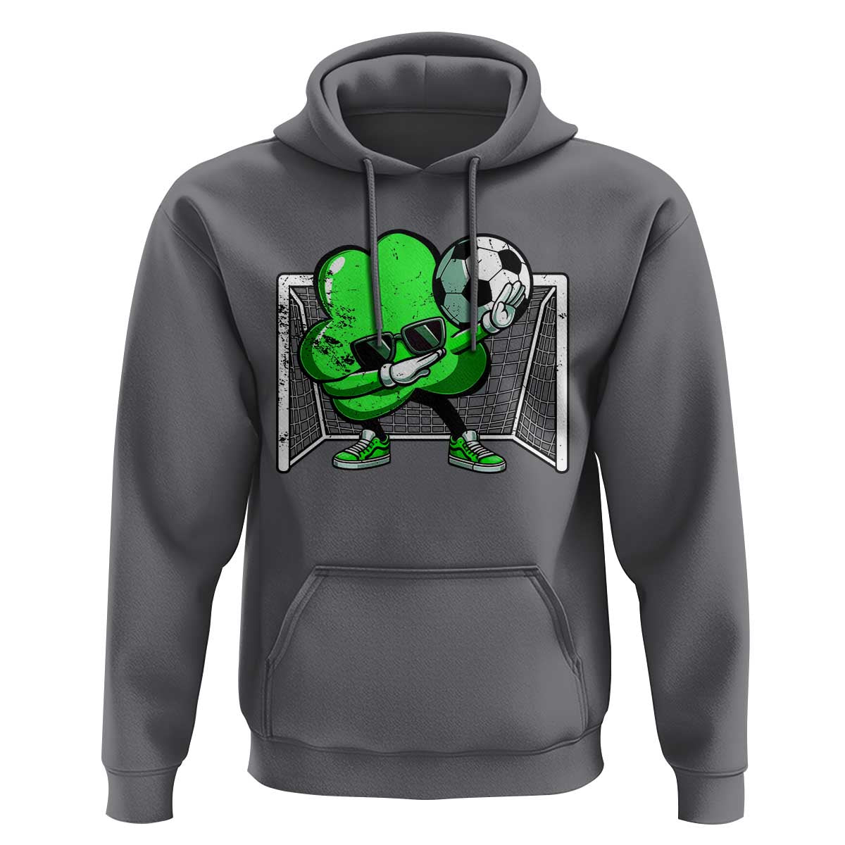 Funny Soccer Shamrock Hoodie Dabbing Player St. Patrick's Day