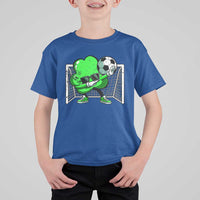 Funny Soccer Shamrock T Shirt For Kid Dabbing Player St. Patrick's Day