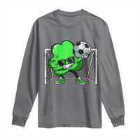 Funny Soccer Shamrock Long Sleeve Shirt Dabbing Player St. Patrick's Day