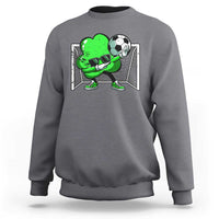 Funny Soccer Shamrock Sweatshirt Dabbing Player St. Patrick's Day