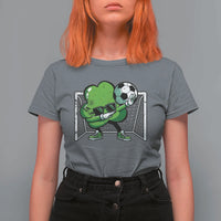 Funny Soccer Shamrock T Shirt For Women Dabbing Player St. Patrick's Day