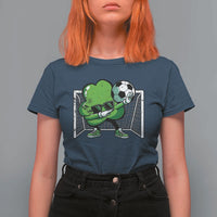 Funny Soccer Shamrock T Shirt For Women Dabbing Player St. Patrick's Day