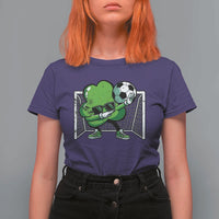 Funny Soccer Shamrock T Shirt For Women Dabbing Player St. Patrick's Day