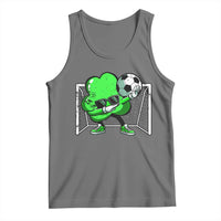 Funny Soccer Shamrock Tank Top Dabbing Player St. Patrick's Day