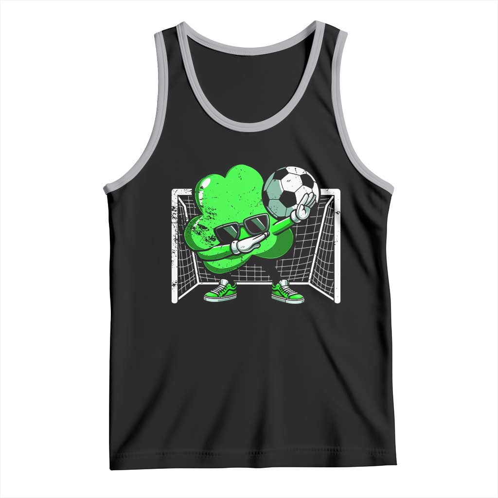 Funny Soccer Shamrock Tank Top Dabbing Player St. Patrick's Day