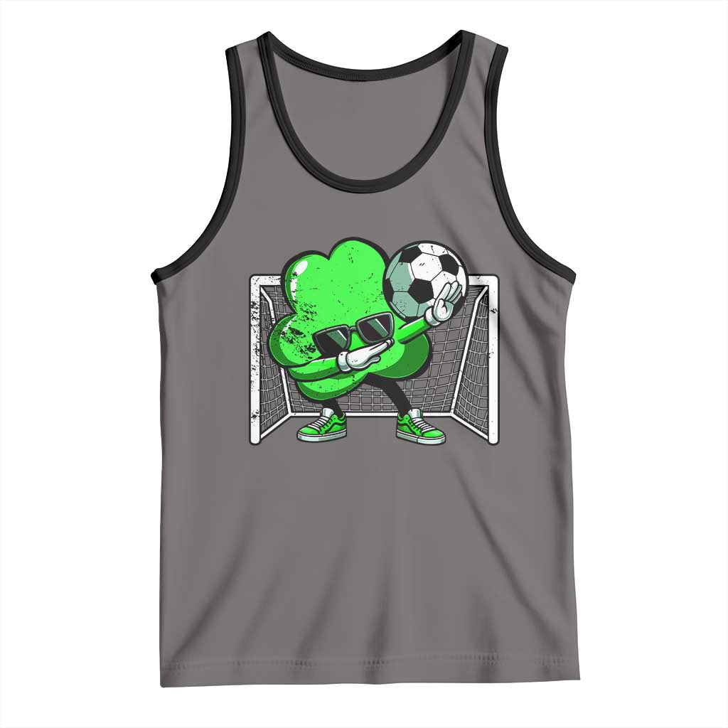 Funny Soccer Shamrock Tank Top Dabbing Player St. Patrick's Day